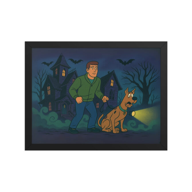 SCOOBY-DOO Haunted Mansion Custom Pet & Owner Cartoon Poster – Framed Wall Art - Image 3