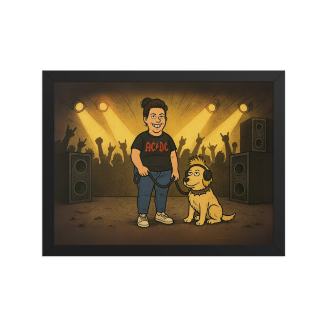 BEAVIS AND BUTT-HEAD Rock Concert Crowd – Custom Pet & Owner Cartoon Framed Poster - Image 3