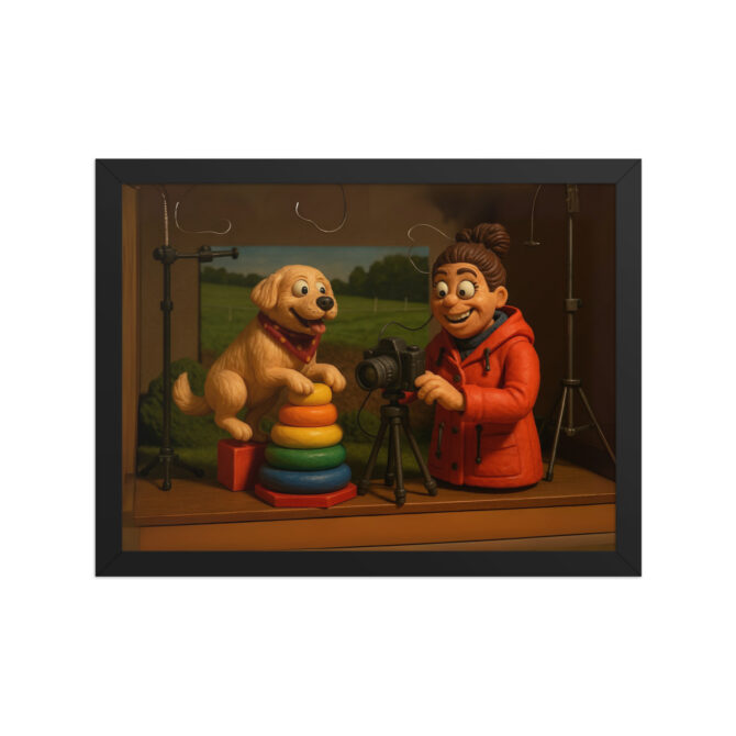 Custom ROBOT CHICKEN Mini Toy Studio Pet & Owner Poster – Framed Cartoon Artwork - Image 3