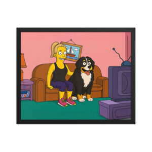 THE SIMPSONS – Custom Couch Scene Poster with You & Your Pet