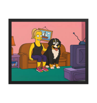 THE SIMPSONS – Custom Couch Scene Poster with You & Your Pet