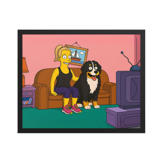 THE SIMPSONS – Custom Couch Scene Poster with You & Your Pet