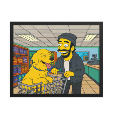 THE SIMPSONS - Kwik-E Shop Visit Custom Pet & Owner Poster