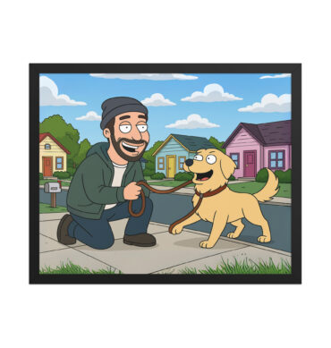 FAMILY GUY Custom Pet & Owner Poster – Griffin Street Scene