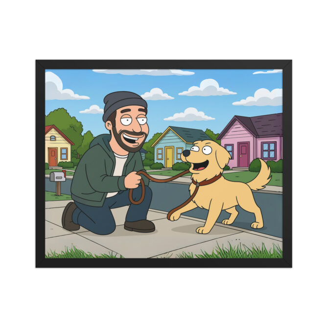FAMILY GUY Custom Pet & Owner Poster – Griffin Street Scene