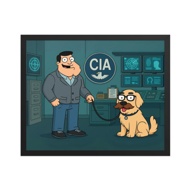 AMERICAN DAD Custom Pet Poster – CIA Office Cartoon Style