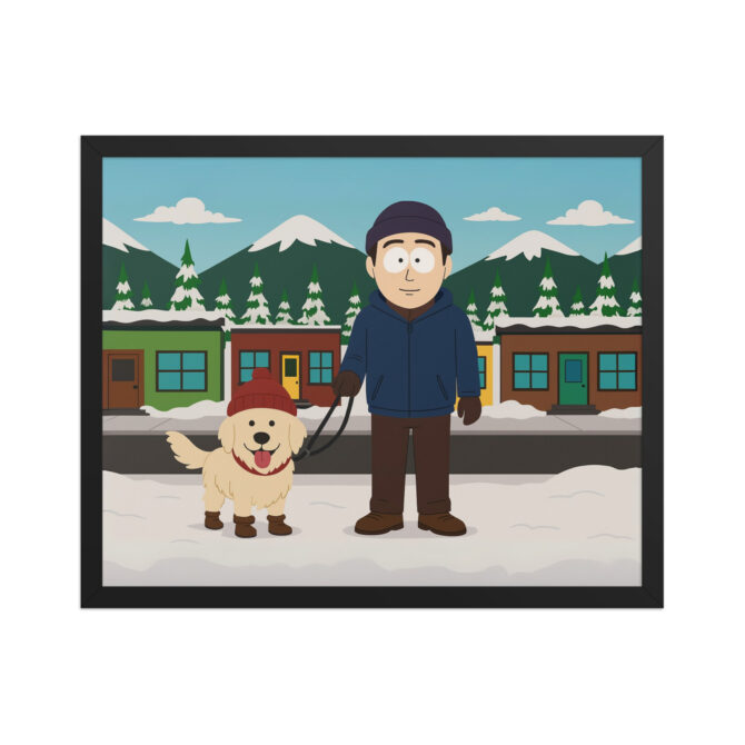 SOUTH PARK – Snowy Street Custom Pet & Owner Poster