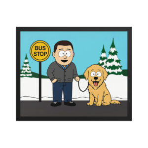 SOUTH PARK – School Bus Stop Custom Pet & Owner Poster