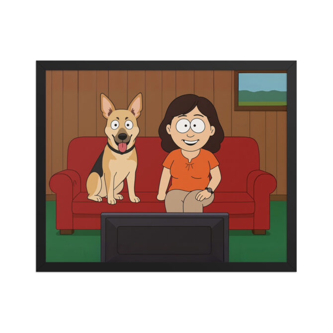 Custom South Park Living Room Pet & Owner Cartoon Poster