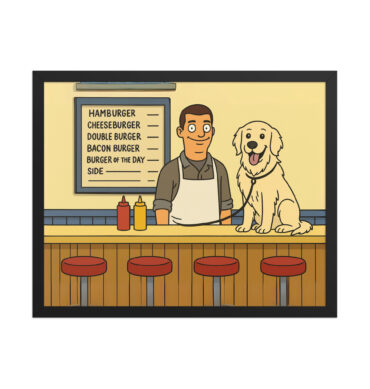 BOB’S BURGERS – Custom Pet & Owner Poster at Burger Counter
