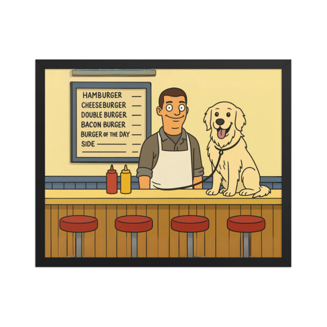 BOB’S BURGERS – Custom Pet & Owner Poster at Burger Counter