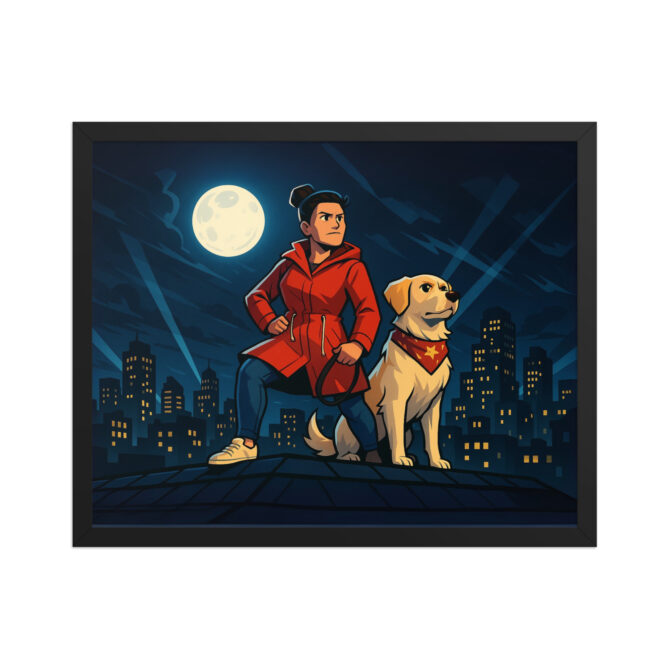 DUCKTALES – Rooftop Hero Scene Custom Pet & Owner Framed Poster