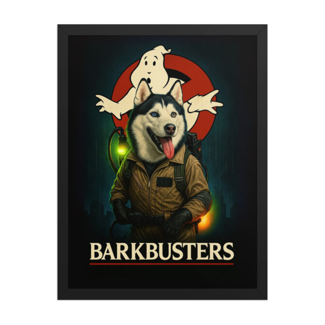 Custom Pet Ghostbusters Poster – “Barkbusters” Framed Artwork - Image 4