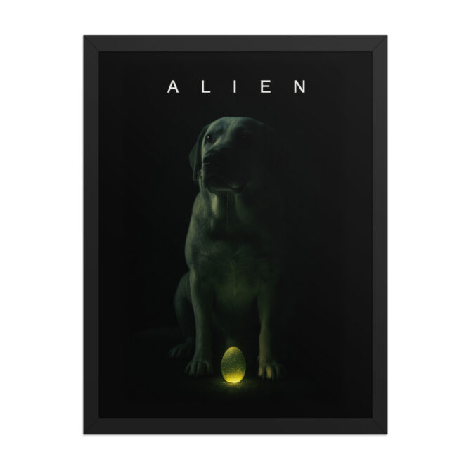 Custom Pet Alien Movie Poster – “Alien” Style Framed Artwork - Image 4