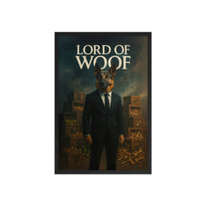 Lord of Woof – Custom Pet Movie Poster (Framed Wall Art)