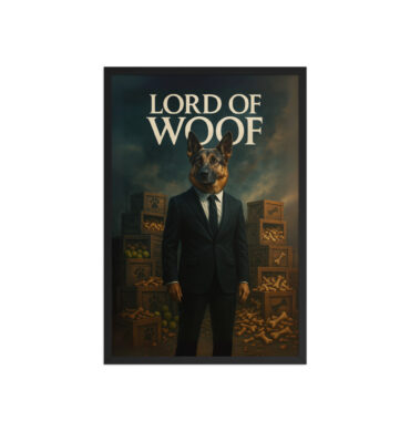 Lord of Woof – Custom Pet Movie Poster (Framed Wall Art)