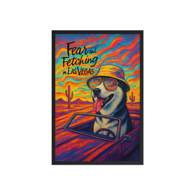 Fear and Fetching in Las Vegas – Custom Pet Movie Poster Print