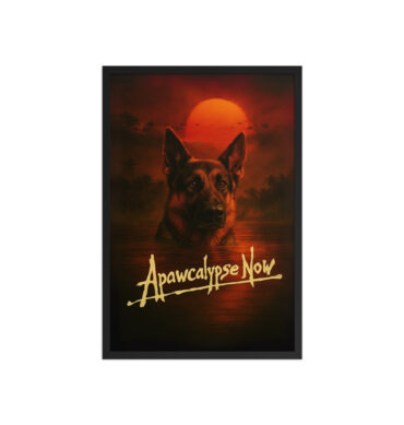 Apawcalypse Now – Custom Pet Portrait in Apocalypse Now Poster Style (Framed)