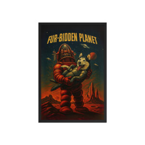 Custom Pet Movie Poster – Fur-bidden Planet (Forbidden Planet Style)