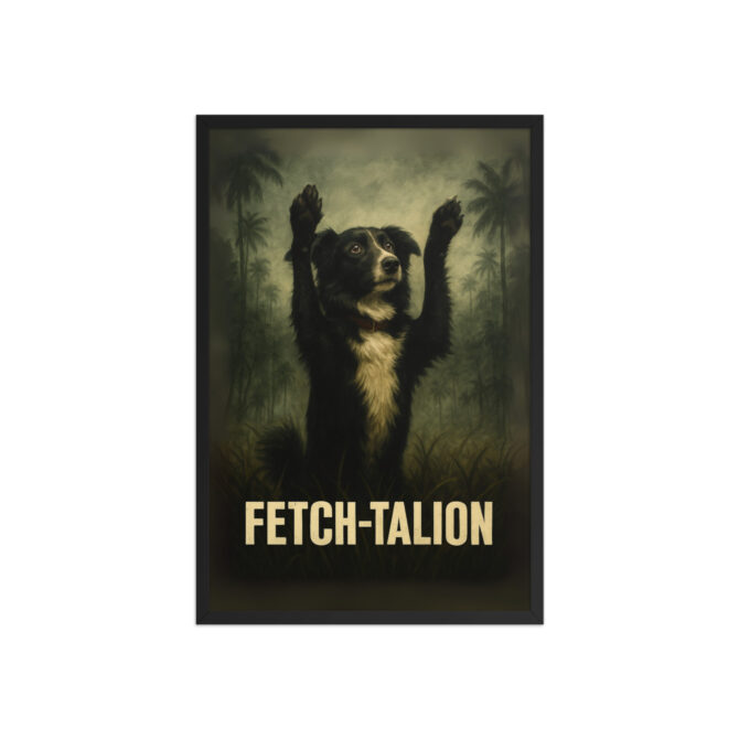Fetch-talion Custom Pet Movie Poster – Platoon-Inspired Wall Art