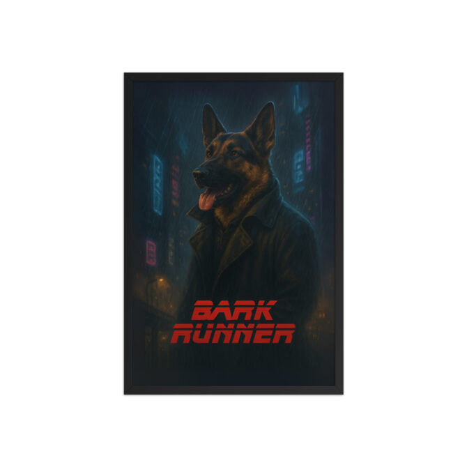Custom Blade Runner Pet Poster – Bark Runner Framed Wall Art