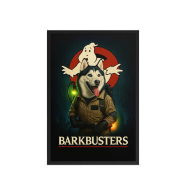 Custom Pet Ghostbusters Poster – “Barkbusters” Framed Artwork