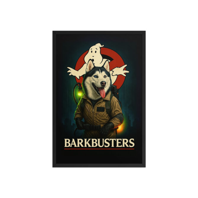 Custom Pet Ghostbusters Poster – “Barkbusters” Framed Artwork
