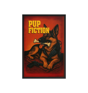 Pup Fiction – Custom Pet Portrait in Classic Movie Poster Style