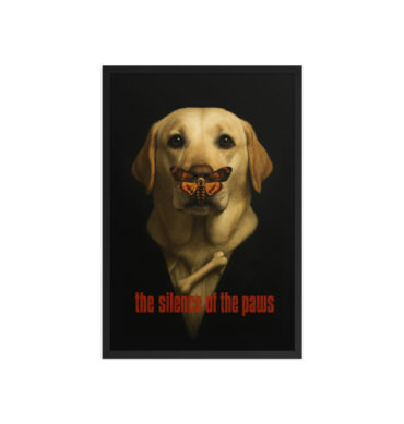 Custom Pet Movie Poster – The Silence of the Paws Framed Print