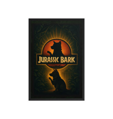 Jurassic Bark – Custom Pet Portrait Poster in Classic Movie Style