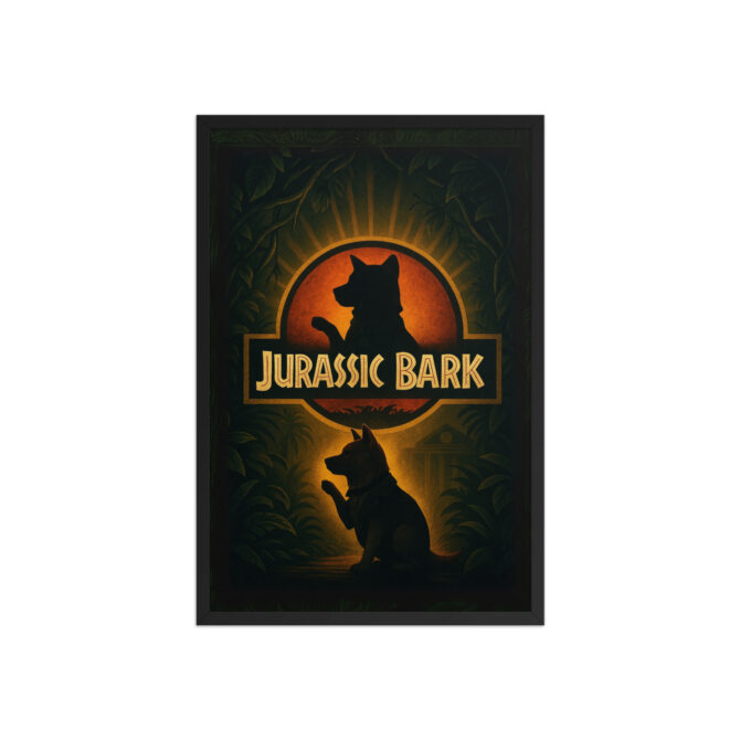Jurassic Bark – Custom Pet Portrait Poster in Classic Movie Style
