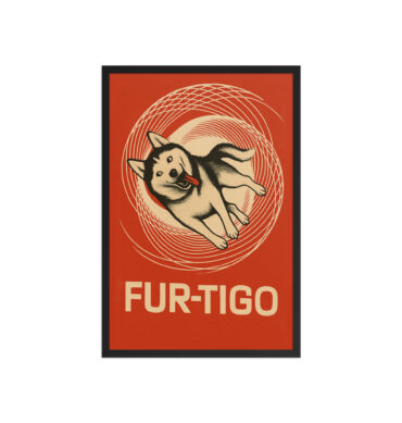 Fur-tigo – Custom Pet Portrait in Classic Vertigo Movie Poster Style