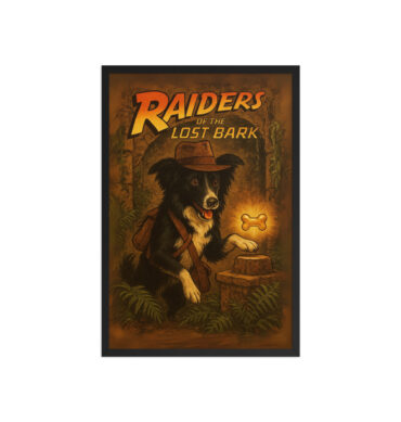 Raiders of the Lost Bark – Custom Pet Movie Poster Framed Wall Art