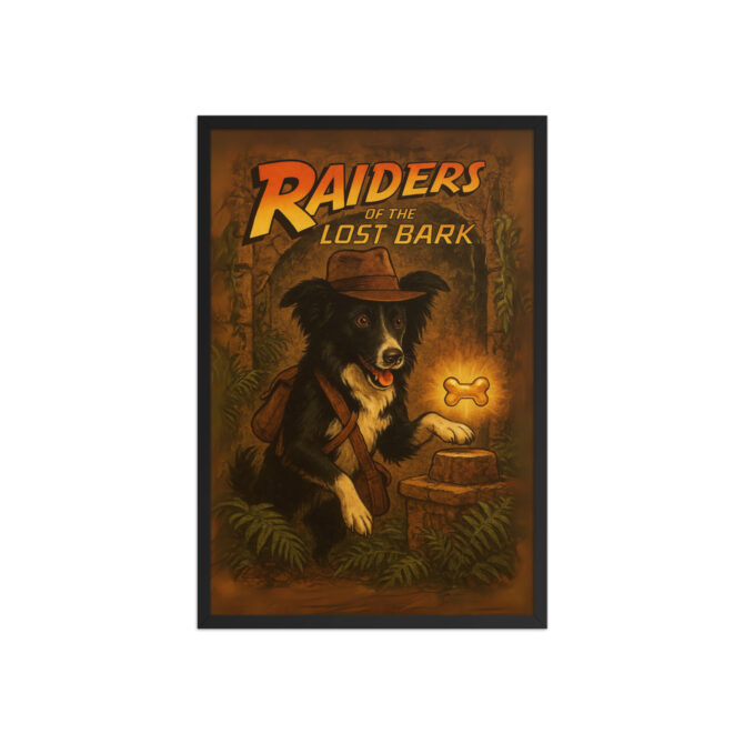 Raiders of the Lost Bark – Custom Pet Movie Poster Framed Wall Art
