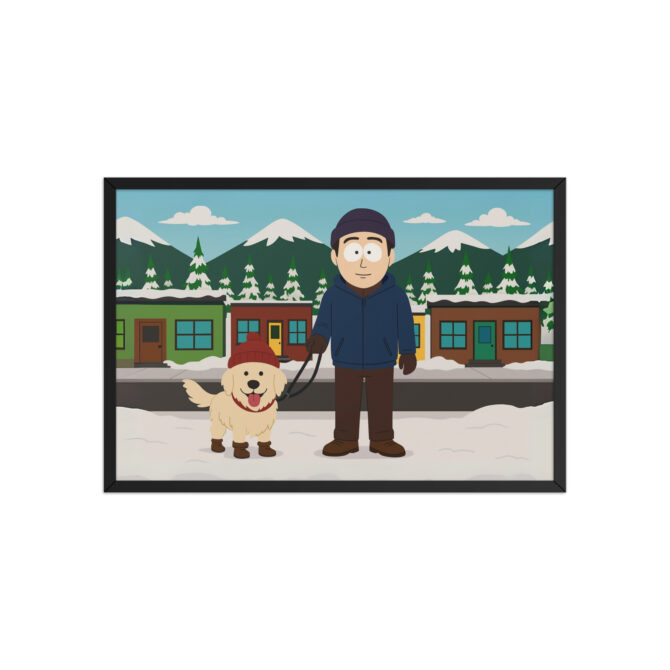 SOUTH PARK – Snowy Street Custom Pet & Owner Poster - Image 4