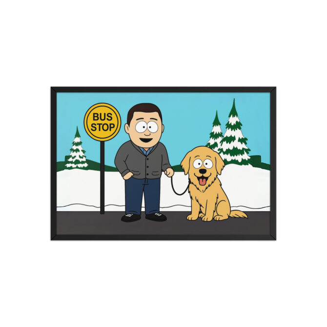 SOUTH PARK – School Bus Stop Custom Pet & Owner Poster - Image 4