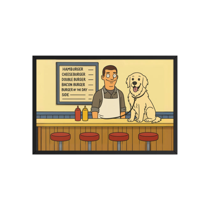 BOB’S BURGERS – Custom Pet & Owner Poster at Burger Counter - Image 4