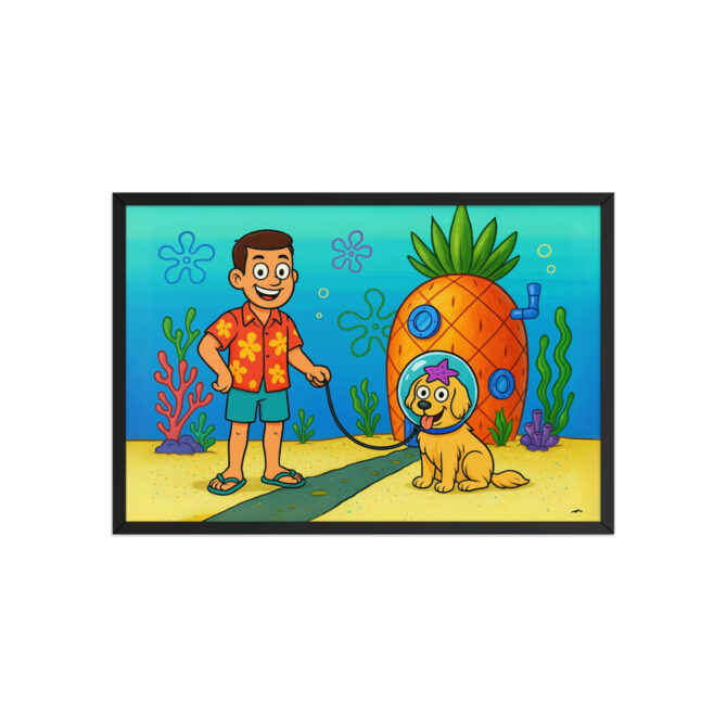 Custom SpongeBob Pineapple House Poster with Your Pet - Image 4