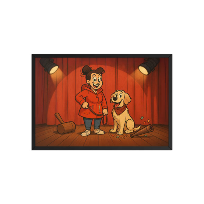Looney Tunes Custom Pet & Owner Cartoon Poster – Stage Scene - Image 4