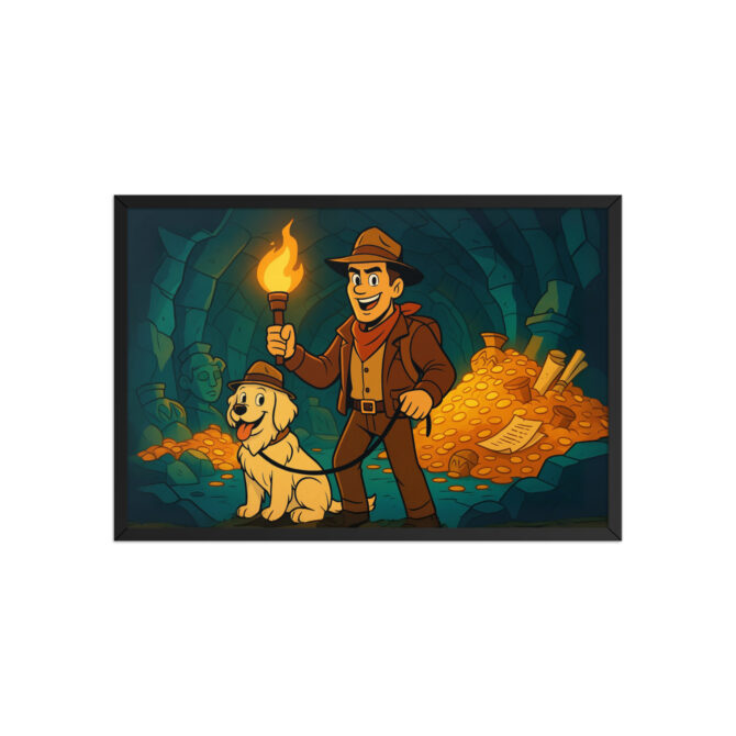 DUCKTALES – Treasure Cave Adventure | Custom Pet & Owner Cartoon Poster - Image 4