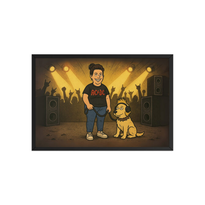 BEAVIS AND BUTT-HEAD Rock Concert Crowd – Custom Pet & Owner Cartoon Framed Poster - Image 4