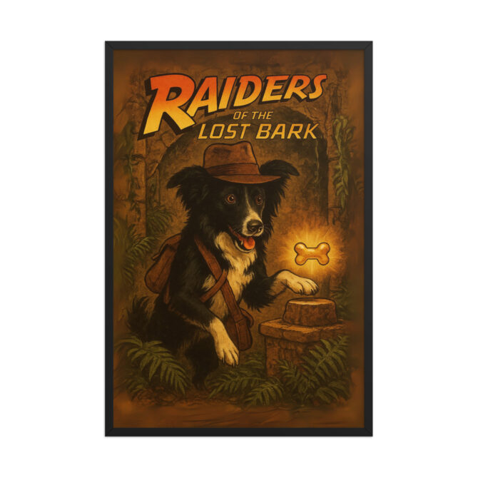 Raiders of the Lost Bark – Custom Pet Movie Poster Framed Wall Art - Image 5