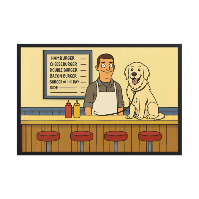 BOB’S BURGERS – Custom Pet & Owner Poster at Burger Counter - Image 5