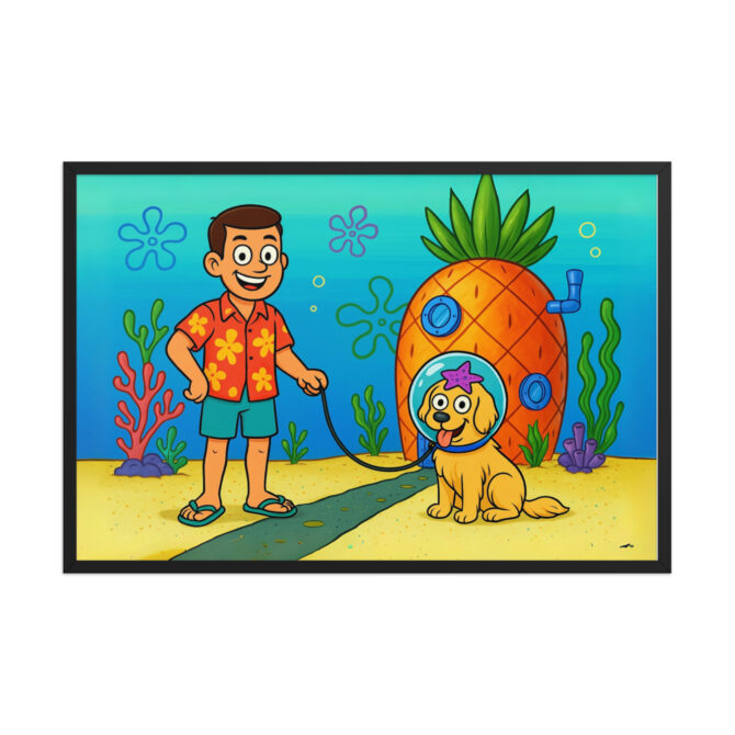 Custom SpongeBob Pineapple House Poster with Your Pet - Image 5