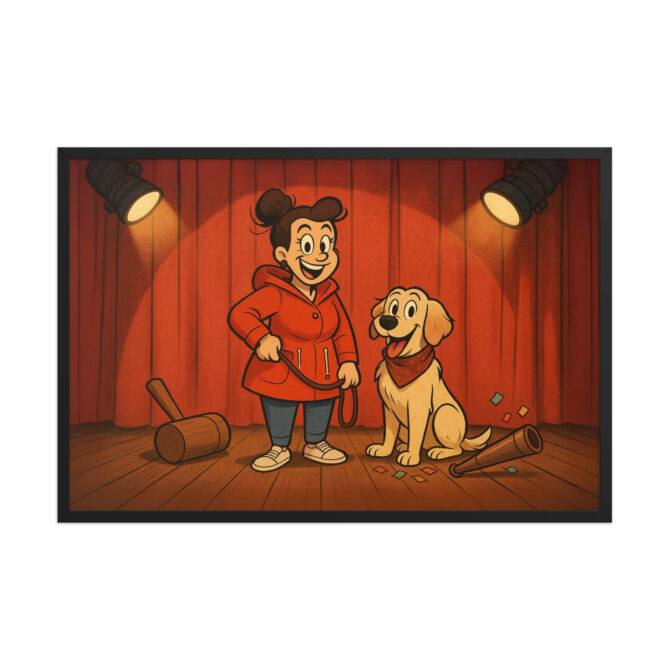 Looney Tunes Custom Pet & Owner Cartoon Poster – Stage Scene - Image 5
