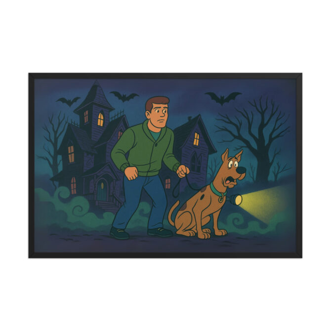 SCOOBY-DOO Haunted Mansion Custom Pet & Owner Cartoon Poster – Framed Wall Art - Image 5