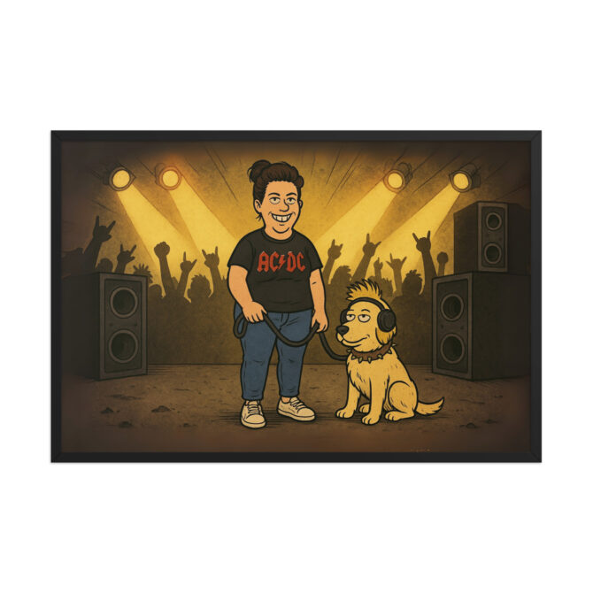 BEAVIS AND BUTT-HEAD Rock Concert Crowd – Custom Pet & Owner Cartoon Framed Poster - Image 5