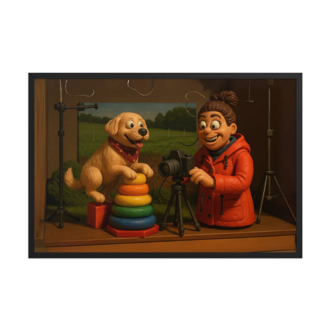 Custom ROBOT CHICKEN Mini Toy Studio Pet & Owner Poster – Framed Cartoon Artwork - Image 5