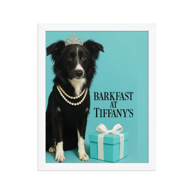 Custom Pet Poster – Barkfast at Tiffany’s | Framed Classic Movie Print - Image 6