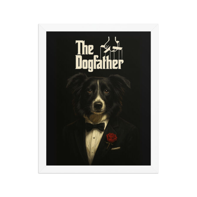 The Dogfather – Custom Pet Portrait in The Godfather Movie Poster Style (Framed) - Image 6